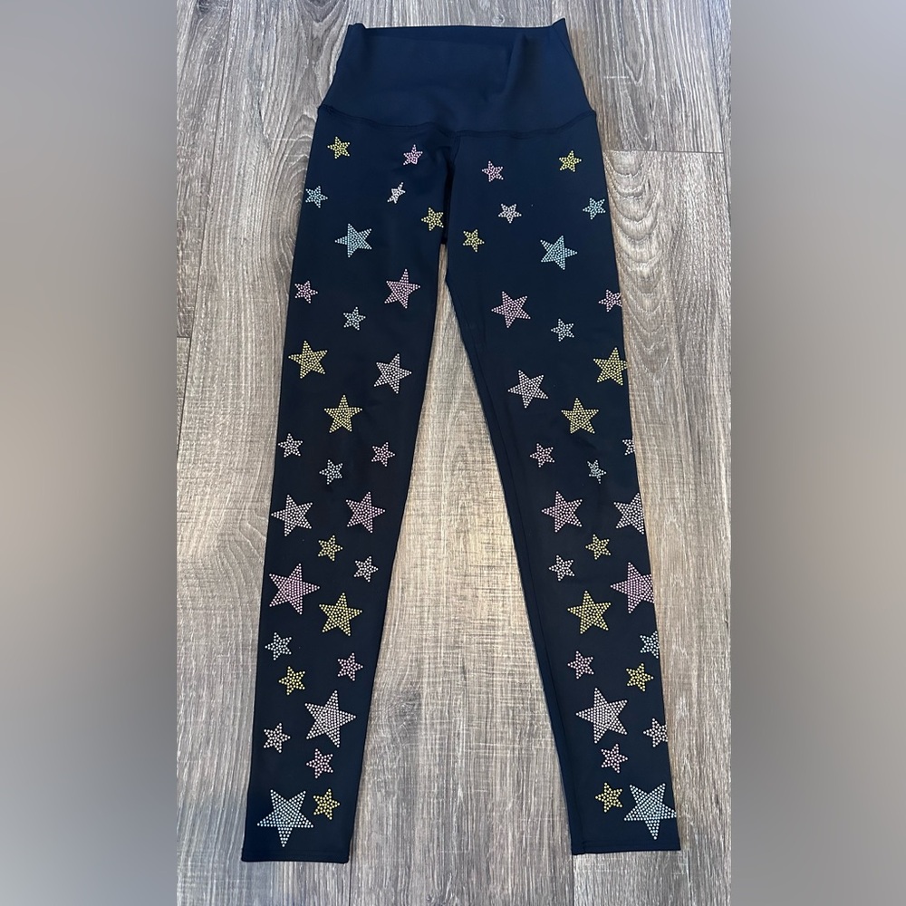 Beach Riot Sport Leggings with Beaded multi colored stars small